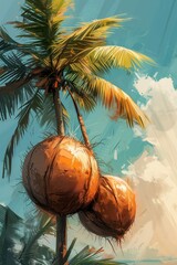coconut on the beach