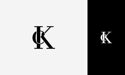 initial letter cK or Kc  lowercase joined uppercase,logo vektor design