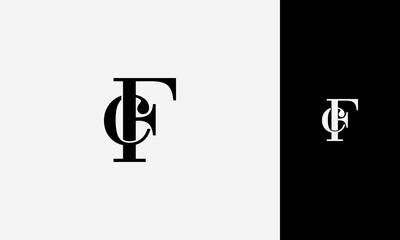 initial letter cF or Fc  lowercase joined uppercase,logo vektor design