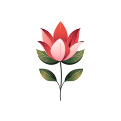 red rose flower LOGO, Generative AI