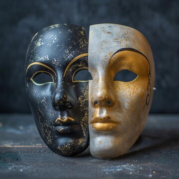 Comedy and tragedy theater masks