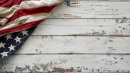 stars and stripes on white wash background