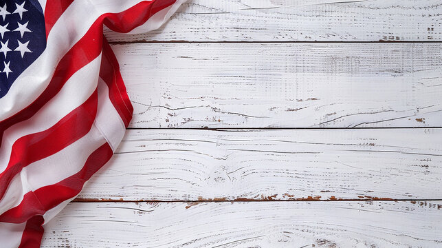 stars and stripes on white wash background