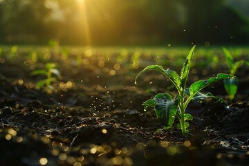 agriculture crops at the field