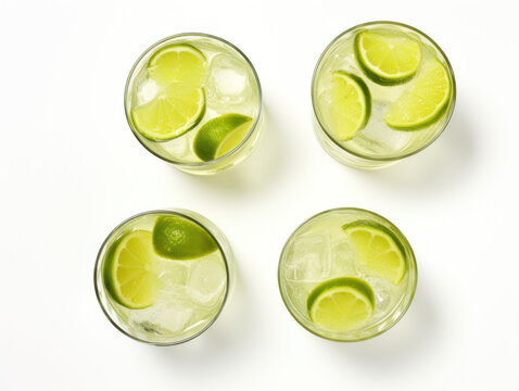 cocktail collection set isolated on transparent background, transparency image, removed background