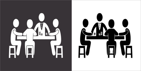 Illustration vector graphics of casino icon