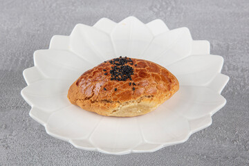 Traditional Turkish breakfast pastry, poca. Turkish pastry product , tasty pogaca. Turkish...