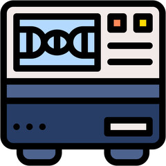Vector Icon Test Machine, Experiment, Electrical, Science, DNA
