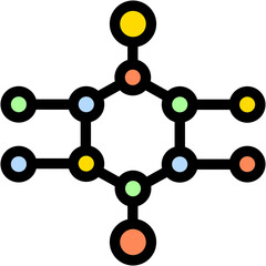 Vector Icon Molecule Structure, Molecule, Science, DNA, Genetics