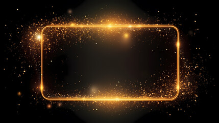 Obraz premium Luxurious golden glitter frame
