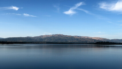 Barragem da Marateca or Barragem da Santa Águeda built on the bed of the Ocreza River, is located...