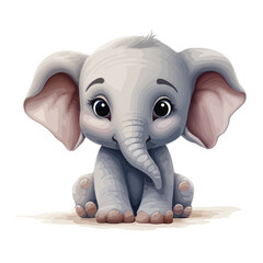 Adorable Baby Elephant Clipart