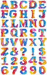 Rainbow Paint Typography