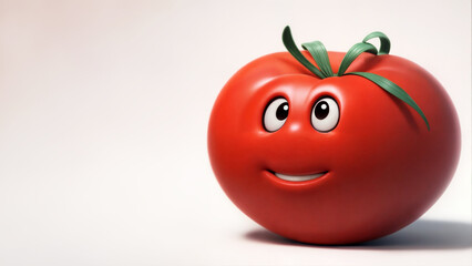 llustrazione cartoons di un pomodoro sorridente