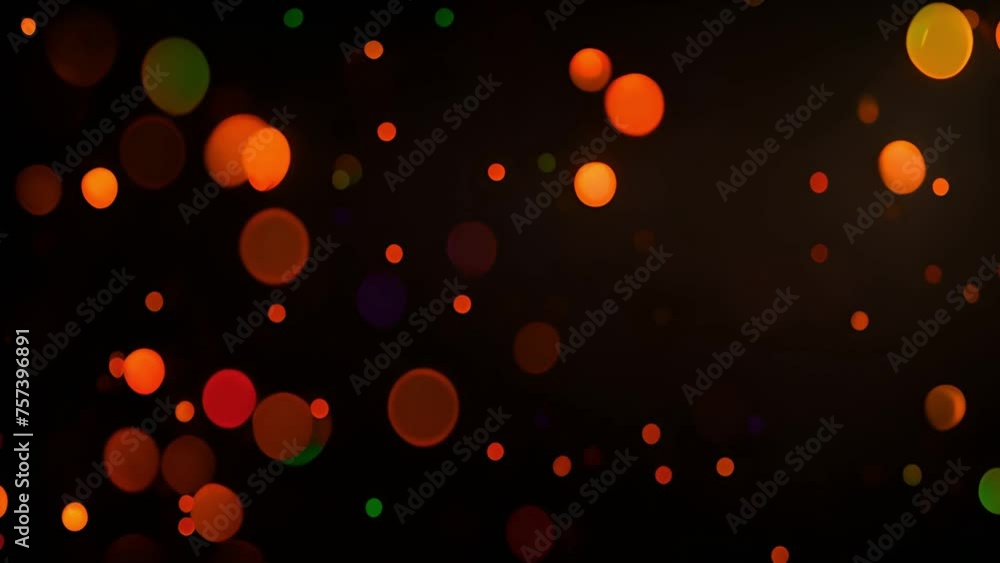 Wall mural bright colorful abstract bokeh circles moving around. green,orange and red design. abstract colorful