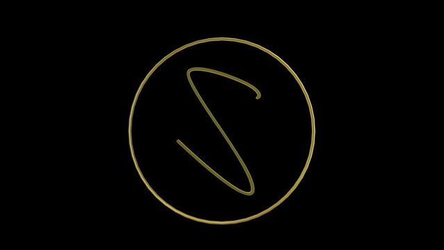 Golden letter with transparent background , alphabet, abc, alpha channel gold metallic 
