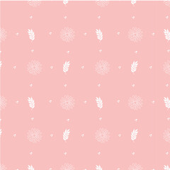 Vector illustration. Seamless pink background in pastel colors. Print for fabric and wallpaper.