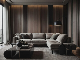 Minimalist aesthetics shaping the home interior design of the modern living room.