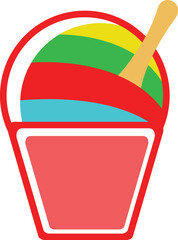 vector illustration of shaved ice, can be used for shop walls, displays