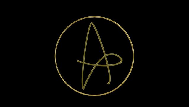 Golden letter with transparent background , alphabet, abc, alpha channel gold metallic 