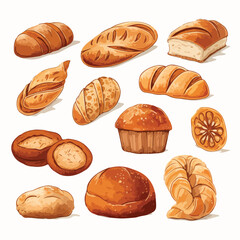 Bread Clipart isolated on white background