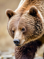 Obraz premium Portrait of a brown bear (Ursus arctos)