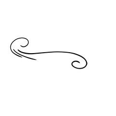 Swirl ornament stroke. Ornamental curls, swirls divider and filigree ornaments handdrawn doodle style vector