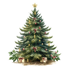 Christmas Tree Clipart isolated on white background