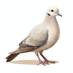 Collared Dove Clipart isolated on white background