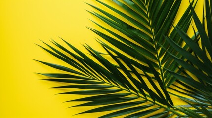 Tropical leaves on soft backdrop, embodying minimalistic concept for design inspiration