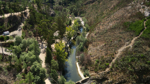 Ferreira do Z&ecirc;zere is a municipality in Santar&eacute;m, Portugal.  In the surroundings of the village there is the medieval Vila de Dornes with a view over the Z&ecirc;zere River and classed as a Templar tower.