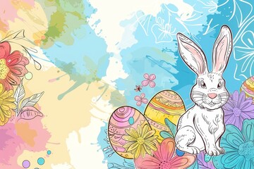 Spring's Delight: A Festive Easter Doodle Collection with Abstract Artistic Flair