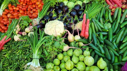 Fresh vegetables background