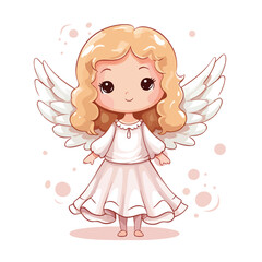 Cute Angel Clipart isolated on white background