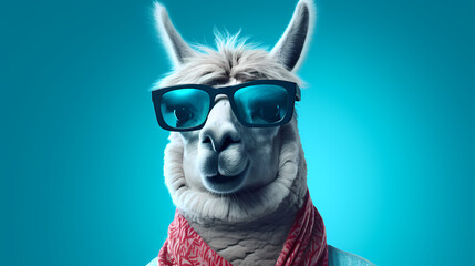 Llama wearing sunglasses