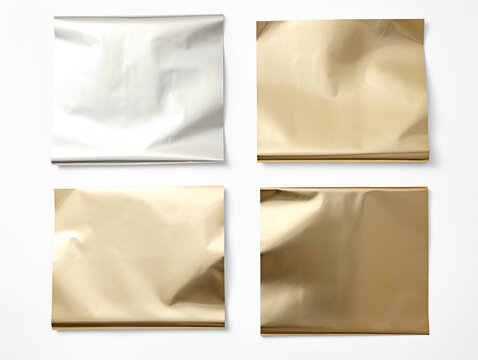 foil collection set isolated on transparent background, transparency image, removed background