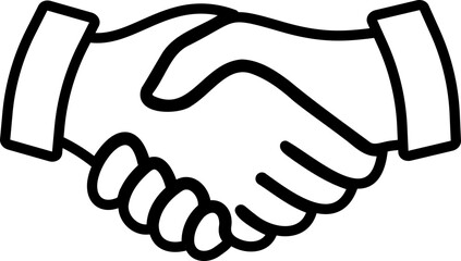 Handshake icon as a concept of trust and support or the business partnership - obrazy, fototapety, plakaty