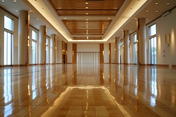 A wide hall for holding banquets - obrazy, fototapety, plakaty