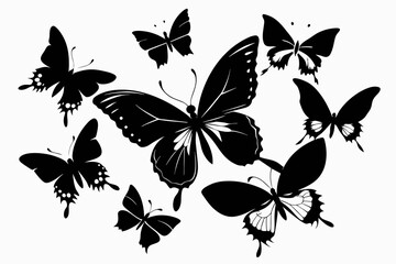 butterfly vector art silhouette illustration