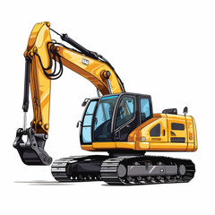 Excavator Clipart isolated on white background