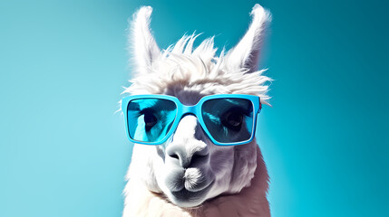 Llama wearing sunglasses