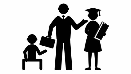 student and teacher silhouette vector and svg file
