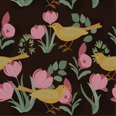 seamless pattern with flowers