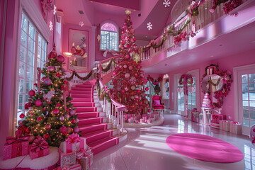  Decorating a holiday home with a pink color scheme