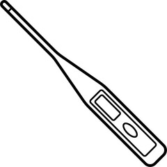 Thermometer Outline Illustration Vector