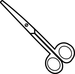 Dressing Scissors Outline Illustration Vector