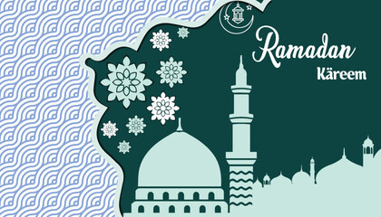Vector Realistic Ramadan Kareem Islamic Festival Background Design