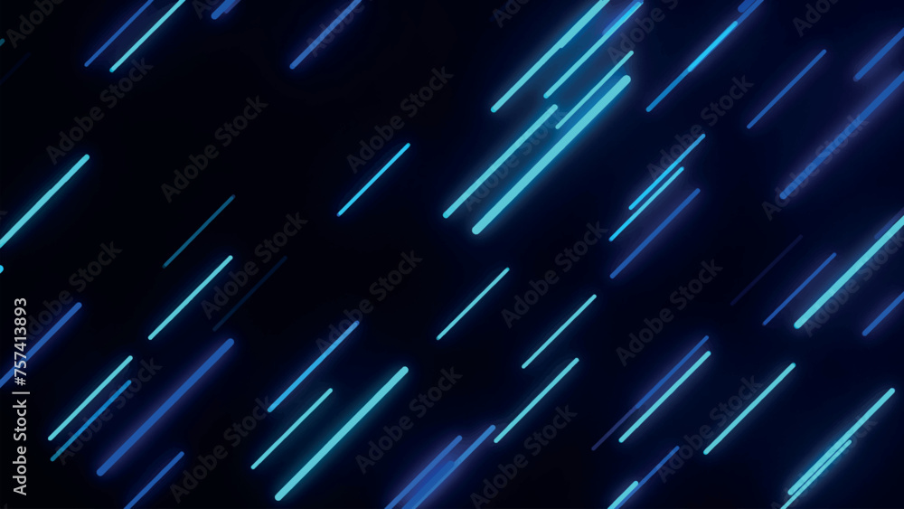 Poster purple and blue abstract radial lines geometric background. data stream. movement effect. technology