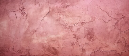 A close up of a pink wall with a marble texture, featuring tints of magenta and peach. The pattern resembles a rock landscape, with shades of brown and wood in a rectangular shape