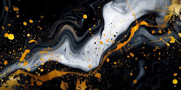 Gold abstract black marble background art paint pattern ink texture watercolor white fluid wall. Abstract liquid gold design luxury wallpaper nature black brush oil modern paper splash painting wate